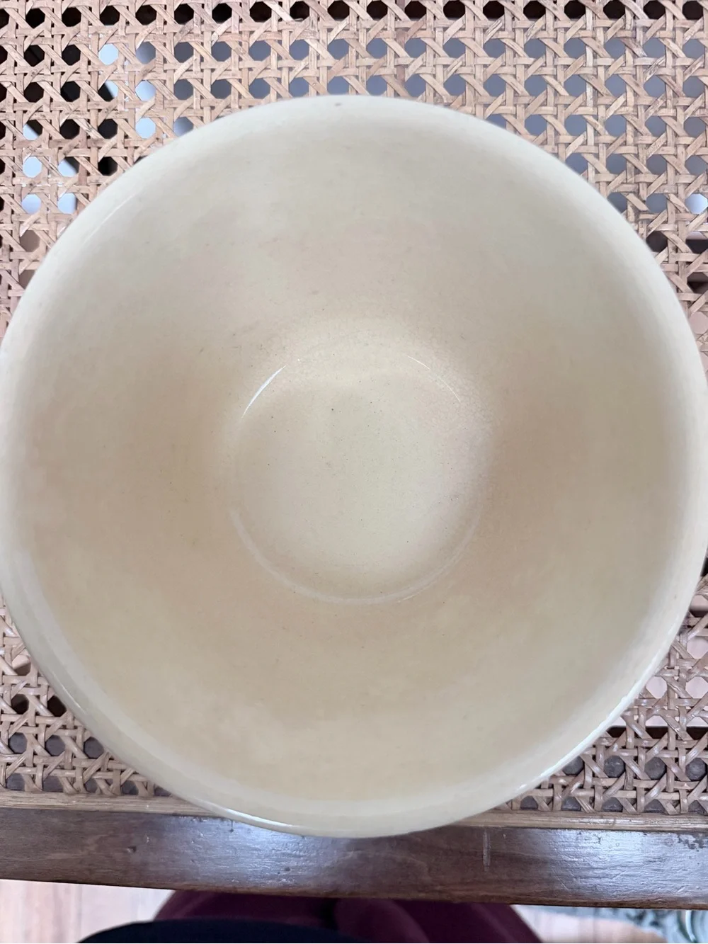Watt Beehive pink and blue striped mixing bowl set, size 6 and 7, vintage